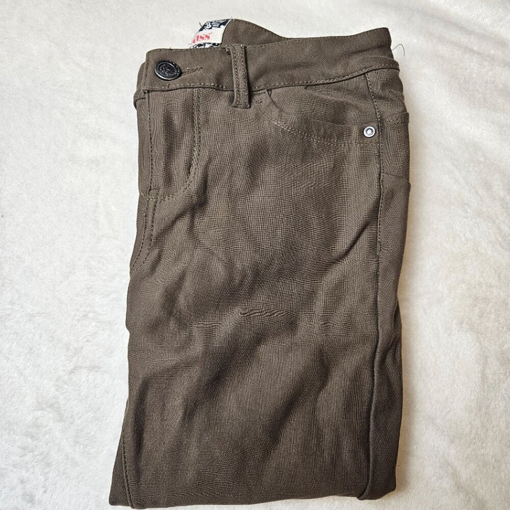 Hot Kiss Olive Green Stretch Pants Juniors Size 5